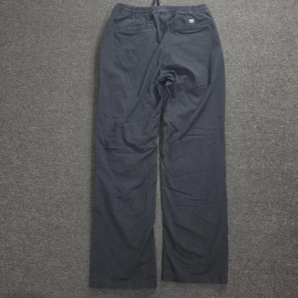 Vans Range Elastic Pants Mens Medium Black Relaxed Fit Chino Skateboard Skater